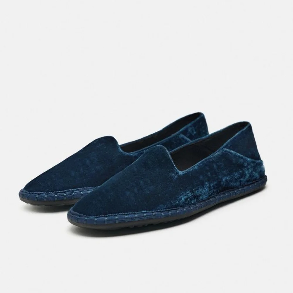 Zara Flay Velvet Shoes